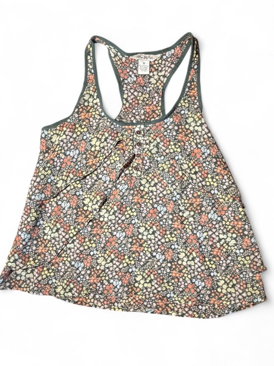 Fun & Flirt Tops - Fun & Flirt Floral Racerback Tank Top | Size Small | Ditsy Boho Sleeveless Top